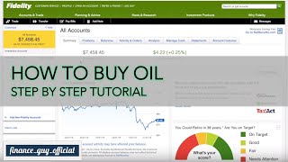 How to buy oil on Fidelity