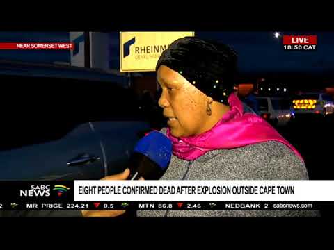 Scene of the Somerset West explosion: Vanessa Poonah