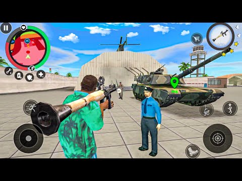 Military Tank and Helicopter in Open World - Vegas Crime Simulator 2 by Naxeex - Android Gameplay #3