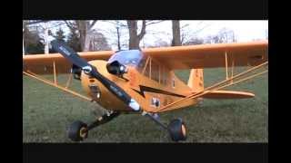 preview picture of video 'Banana Hobby 55 J-3 Cub looses wheel on landing.wmv'