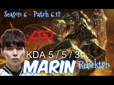 LGD MaRin RENEKTON Top vs TRUNDLE - Patch 6.12 KR Ranked | League of Legends