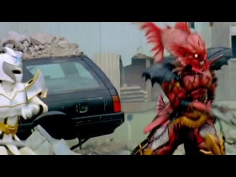 Power Rangers Mystic Force - Mystic Fate - White Ranger vs Sculpin/Megazord Fight