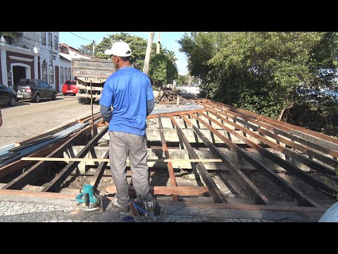 Deck do Boulevard Canal começa a ser reformado em Cabo Frio