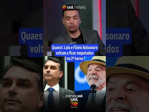 Quaest: Lula e Flávio Bolsonaro voltam a ficar empatados no 2º turno