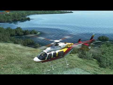 MSFS - Flying The Bell 407 GX From Marion Island  to Neighbouring  Prince Edward Island.