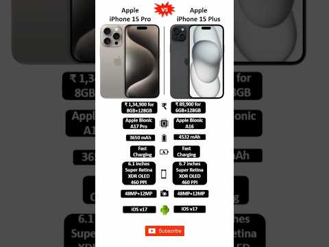 Apple iPhone 15 Pro 🆚 Apple iPhone 15 Plus detail comparison #iphone15pro #iphone15plus #shorts