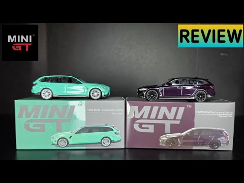 Great Colors!  Mini GT - BMW M3 M Performance Touring - Daytona Violet & Mint Green - REVIEW