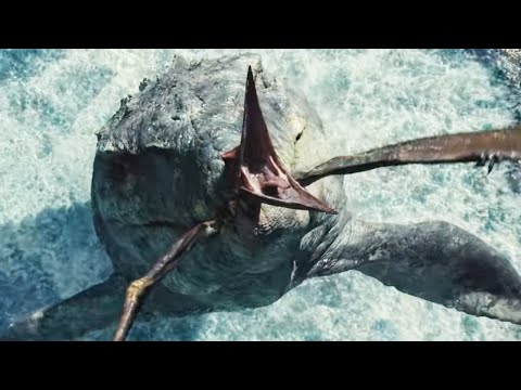 Mosasaurus eats Woman - Jurassic World (4K)