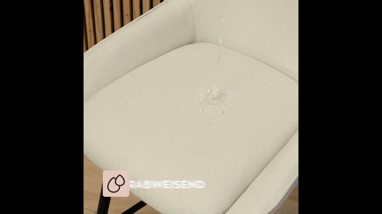 Barhocker Lova grau recycelter Stoff 68 cm