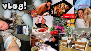 VLOG: having a no budget shopping day at HOMEGOODS!!! + shots w/ husband, cooking at home, haul! ❤️