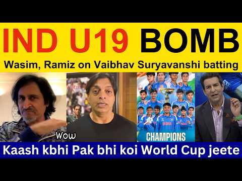 Pak Media Crying on Ind beat ENG U19 World Cup Final | Shoaib Akhtar on Vaibhav Suryavanshi batting