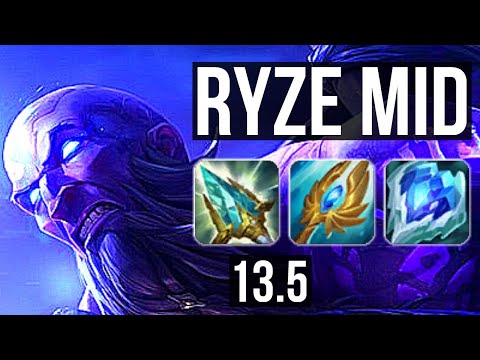 RYZE vs SYNDRA (MID) | 600+ games, 10/3/9 | KR Master | 13.5
