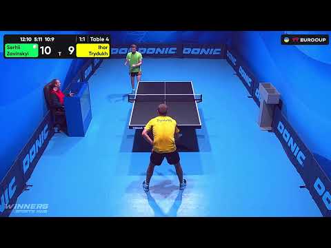 19:15 Serhii Zavinskyi - Ihor Trydukh 13.10.2023 TT Euro.Cup Ukraine Professional. TABLE 4