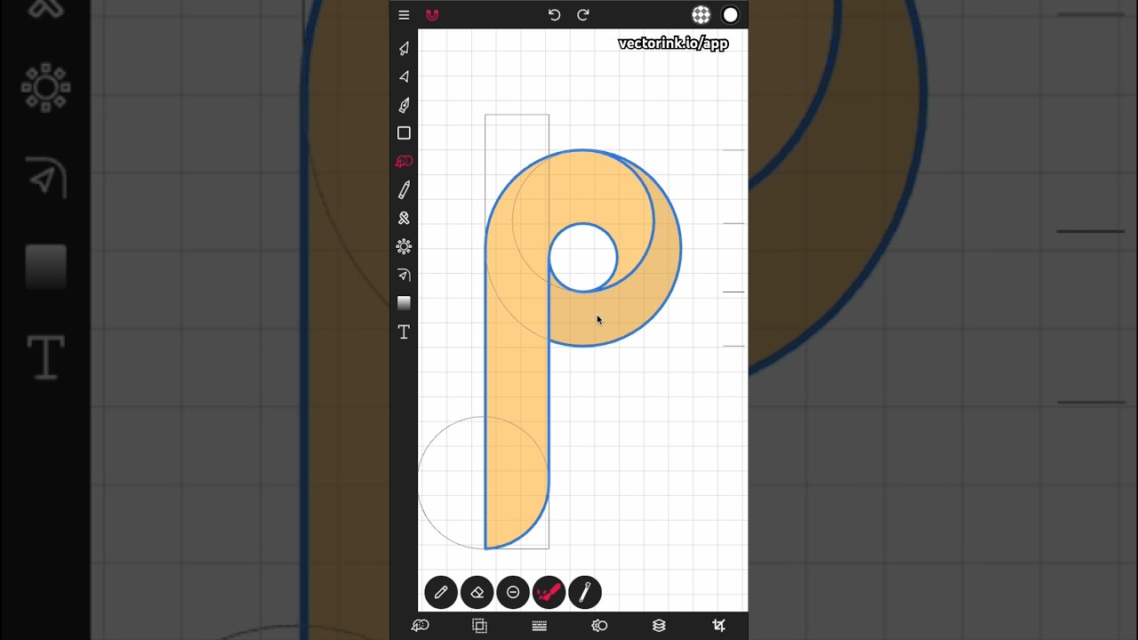 🎨 Unique ‘P’ letter logo with the Path Builder Tool #vectorink #logotutorials #graphicdesign