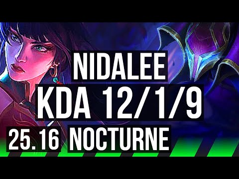 NIDALEE vs NOCTURNE (JGL) | Godlike | KR Master | 25.16