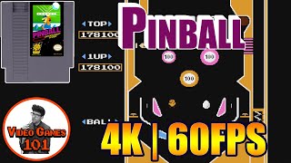 NES Pinball Playthrough | 4K 60FPS | Video Games 101