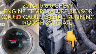 Code po119/po118 Coolant temperature gauge reading low/high 2014-19 Chevy 6.0 gas symptoms & repairs