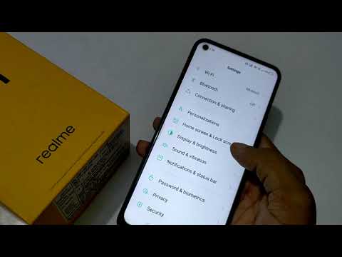 Realme 8 double tap to on off screen setting
