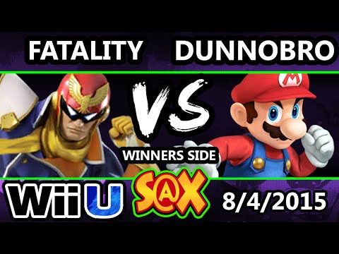 S@X 109 - Fatality (Captain Falcon) Vs. DunnoBro (Mario) SSB4 Tournament - Smash Wii U - Smash 4