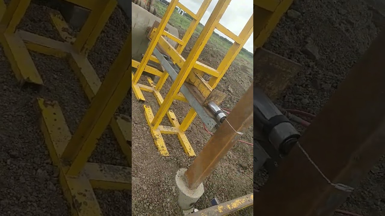 Pile testing. Lateral Load test with Hitachi machine as reaction load. #Piletest