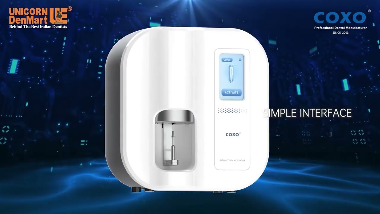 Coxo UV Implant activator by Unicorn Denmart, Activate your dental implant in 10 seconds