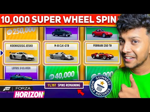 10,000 SUPER WHEEL SPIN NEW WORLD RECORD! 🔥 Forza horizon 5 - LOGITECH G29