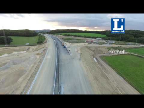 Hellange Roundabout & A13 from the sky [HD]