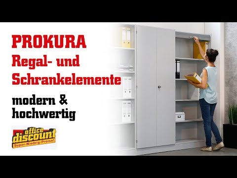 Artikelvideo 1 für HAMMERBACHER Regalschrank Prokura, V7300/N/S/RE nussbaum, silber 80,0 x 42,0 x 200,4 cm, Artikelnummer 978536