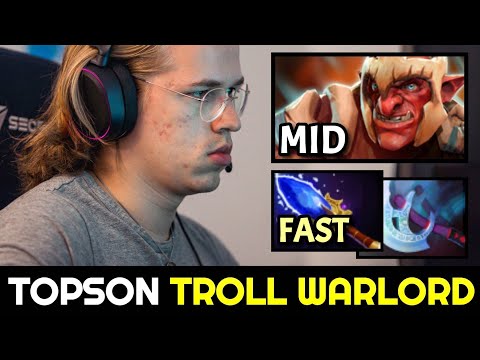 TOPSON MID Troll Warlord with Fast Scepter & Manta Build Dota 2