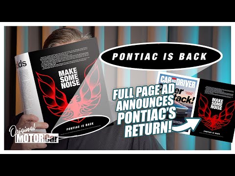 Pontiac is Back!  Full Page Ad in Car & Driver Announces the Brand's Return!