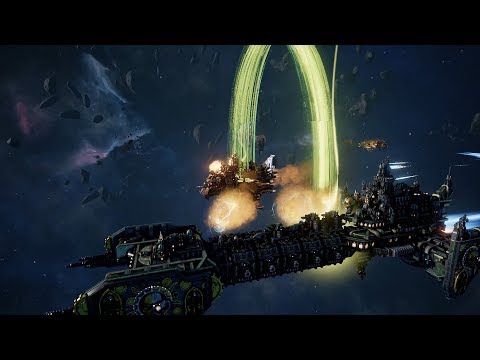 Space Marines (Dark Angels) vs Ork Pirates! Rank 103 - Battlefleet Gothic Armada