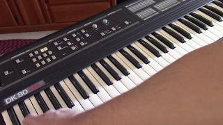 Video thumbnail for 1985 SIEL DK 80 Dynamic Bitimbric Synthesizer Stereo 40 ROM Presets by keyboard resource