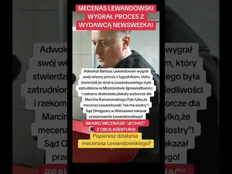 MECENAS LEWANDOWSKI WYGRAŁ  PROCES Z WYDAWCĄ 