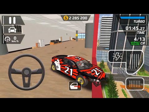 Smash Car Hit Car Driving Simulator - Impossible City Stunts - Red Rally Gt Car - Android Gameplay