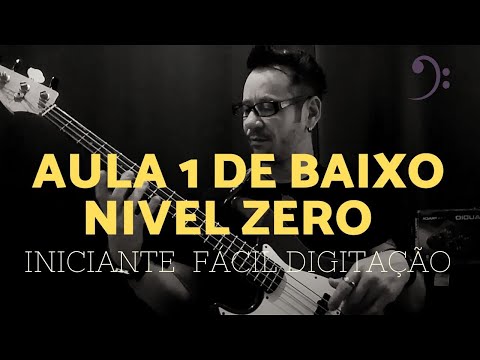 AULA 1 de BAIXO Nível zero - INICIANTE - FÁCIL - digitação