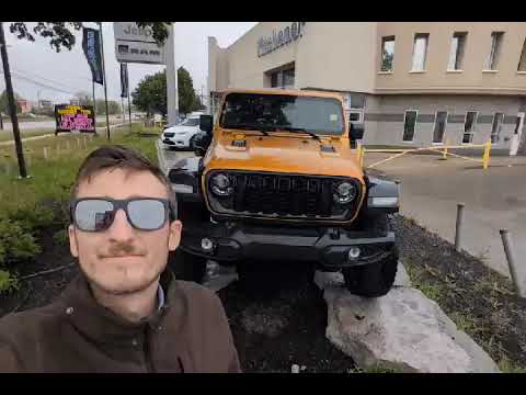 2026 Jeep Wrangler in Yellow for sale at Kitchener Chrysler Dodge Jeep Ram in Kitchener, ON