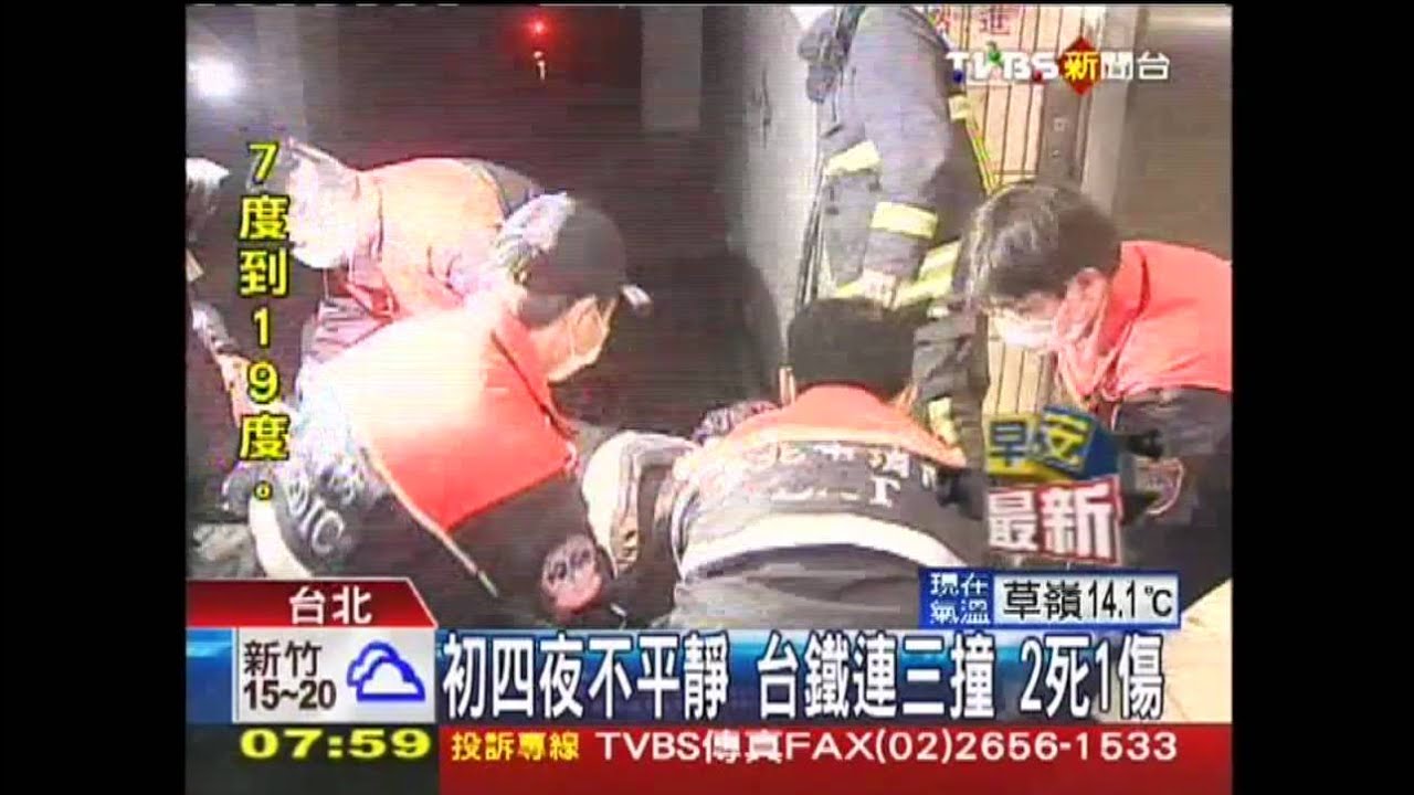 初四夜不平靜!台鐵連3撞 2死1傷