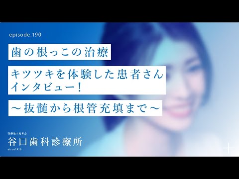 第190話 歯の根っこの治療–キツツキを体験した患者さんインタビュー公開❗️抜髄から根管充填まで３回のご来院で完了❓-手動と比べて、実際どうなの⁉️