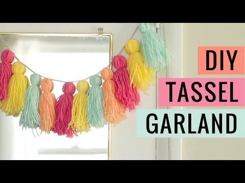 Easy DIY Yarn Tassel Garland Tutorial