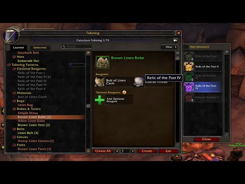 Crafted Gear Can Scale to your Level in Shadowlands - Optional Reagents Profession Changes