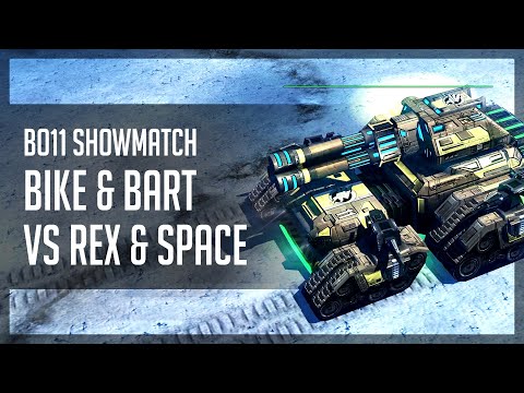 [C&C3: Kane's Wrath]  2vs2 Showmatch - BikeRush & BartJones Vs. Rex & Space