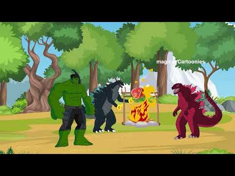 Rescue All Family GODZILLA & KONG, GODZILLA EARTH From Evolution of TITANUS SCYLLA - FUNNY CARTOON