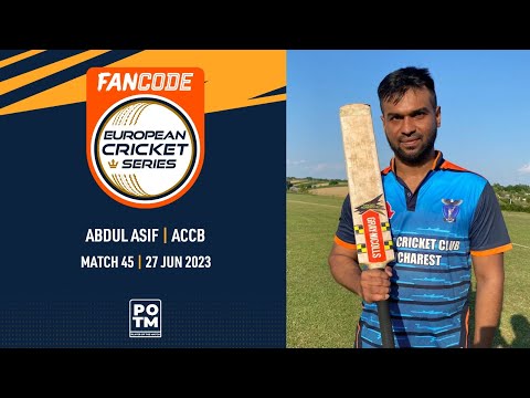 POTM: A.Asif - ACCB vs UCCB | Highlights | FanCode ECS Romania | 27 June 2023 | ECS23.519