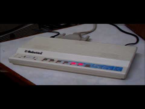 Como era conectar à internet nos anos 90... (US Robotics V90 dialing)