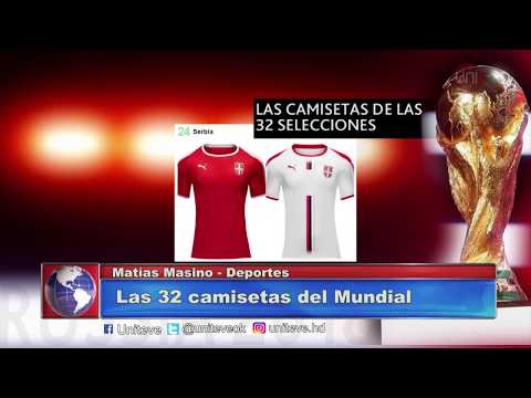Estas son las 32 camisetas del mundial