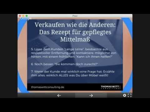 Webinare: Treppenmethode für Möbelverkäufer - Verkäufertypen und Wachstum
