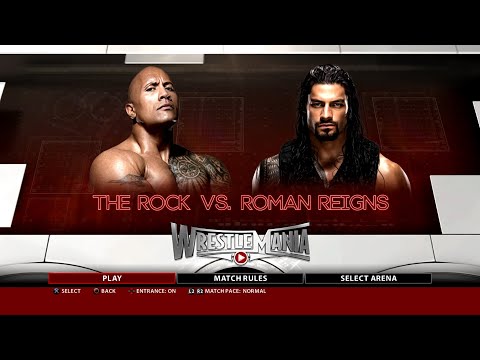 WWE 2K16 PS3 - The Rock VS Roman Reigns [2K][mClassic]