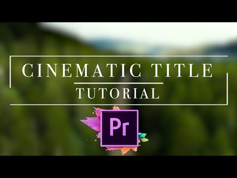 Awesome Looking Cinematic Title | Adobe Premiere Pro | Tutorial | 2021