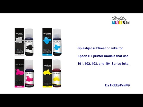 Video thumbnail: 4 Colour Sublimation Inks For Epson Et Printer Models Using 101, 102, 103, 104 Series Inks
