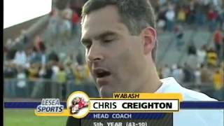 November 12, 2005 - Wabash Coach Chris Creighton After Monon Bell Win